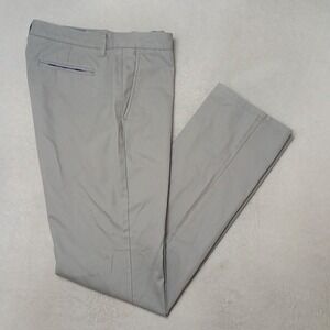 Bonobos Pants Men 34x34 Gray Washed Chino Flat Straight Leg Cotton Casual Work